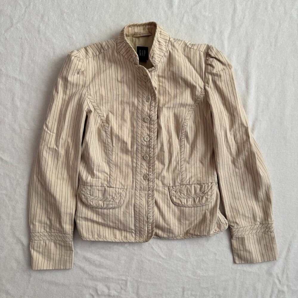 GAP Cream Pinstripe Jacket - Small